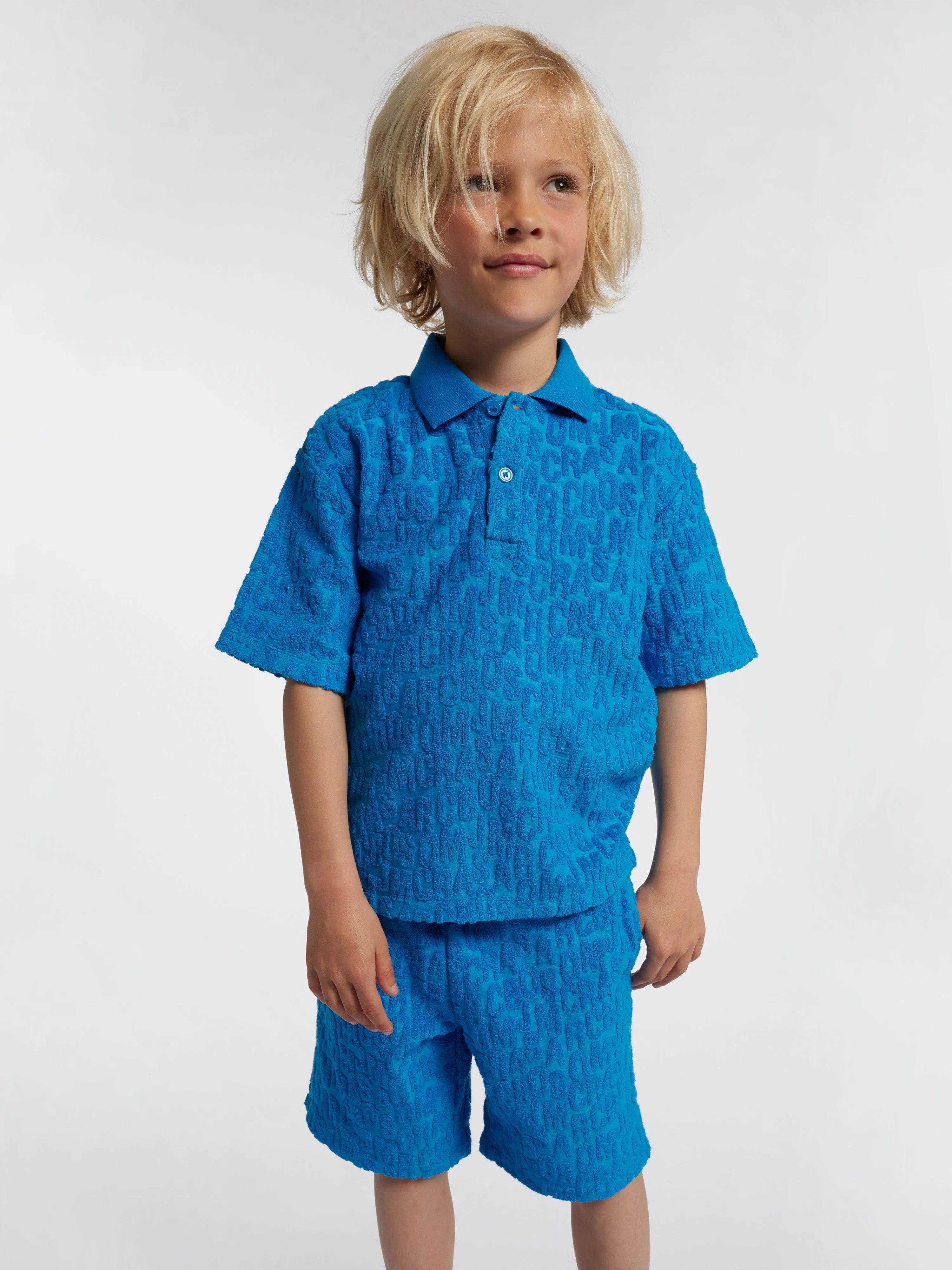 MARC JACOBS Boys Logo Polo Shirt in Blue