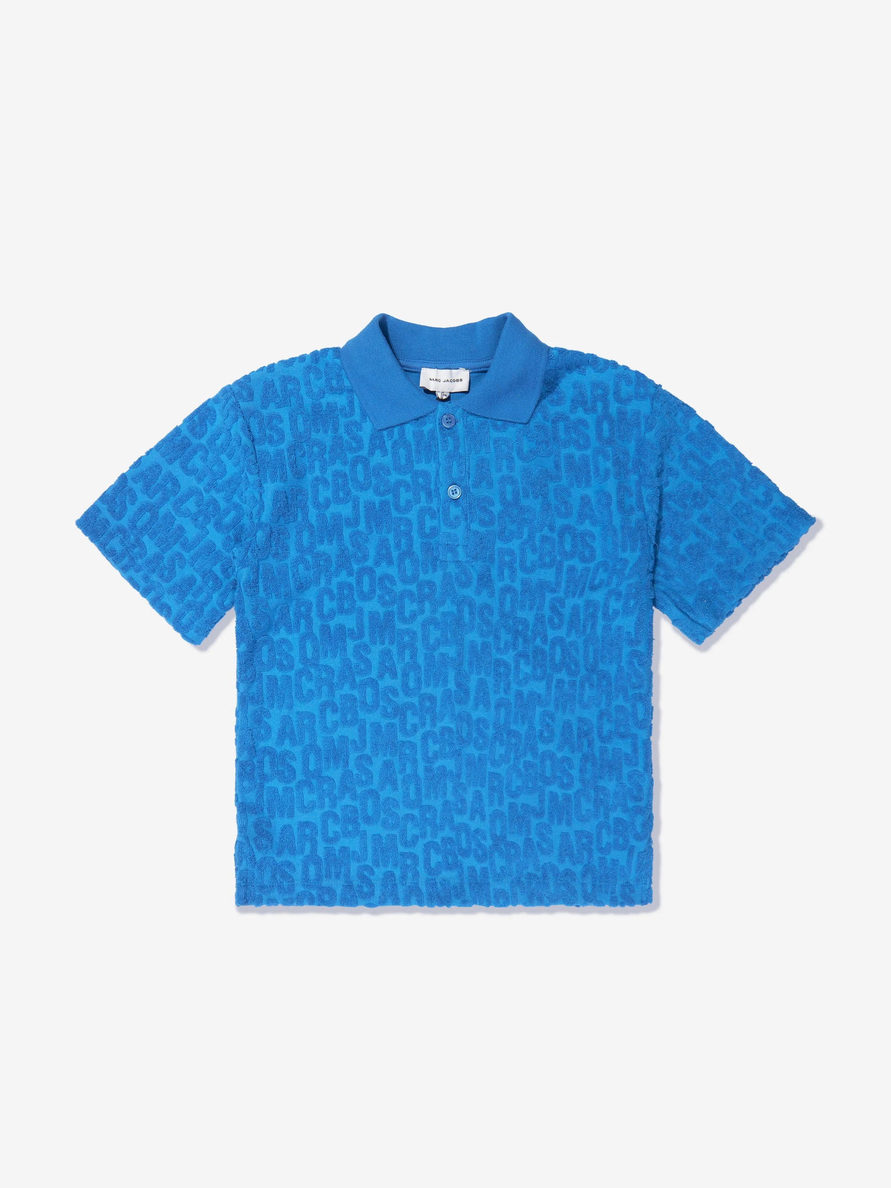 MARC JACOBS Boys Logo Polo Shirt in Blue