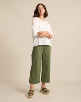 Marco Polo - 3/4 Wide Leg Pant Olive | YTMS58243