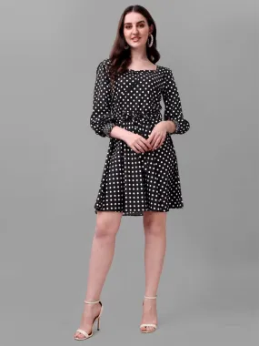 Masakali.co dresses for Women western wear polka dot black