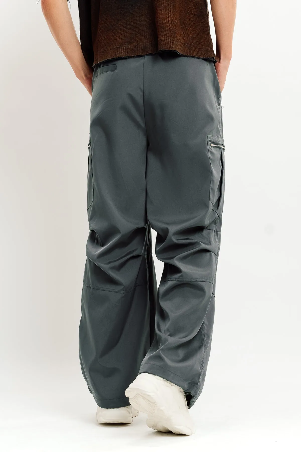Men's Grey Parachute Cargo Pant