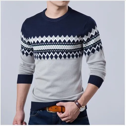 Men's O-Neck Slim Fit Knitting Sweaters And Pullovers