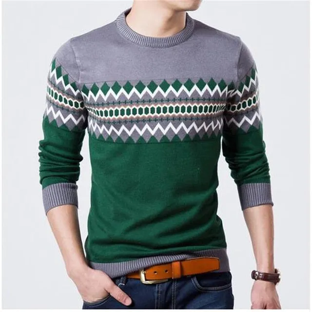 Men's O-Neck Slim Fit Knitting Sweaters And Pullovers
