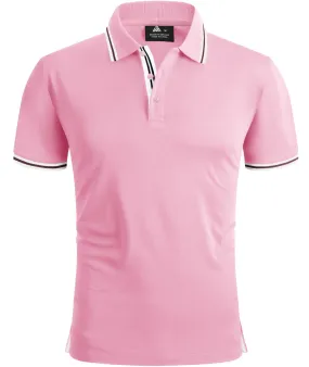 Men's Short Sleeve Button Up Polo Shirt-ZPK007121