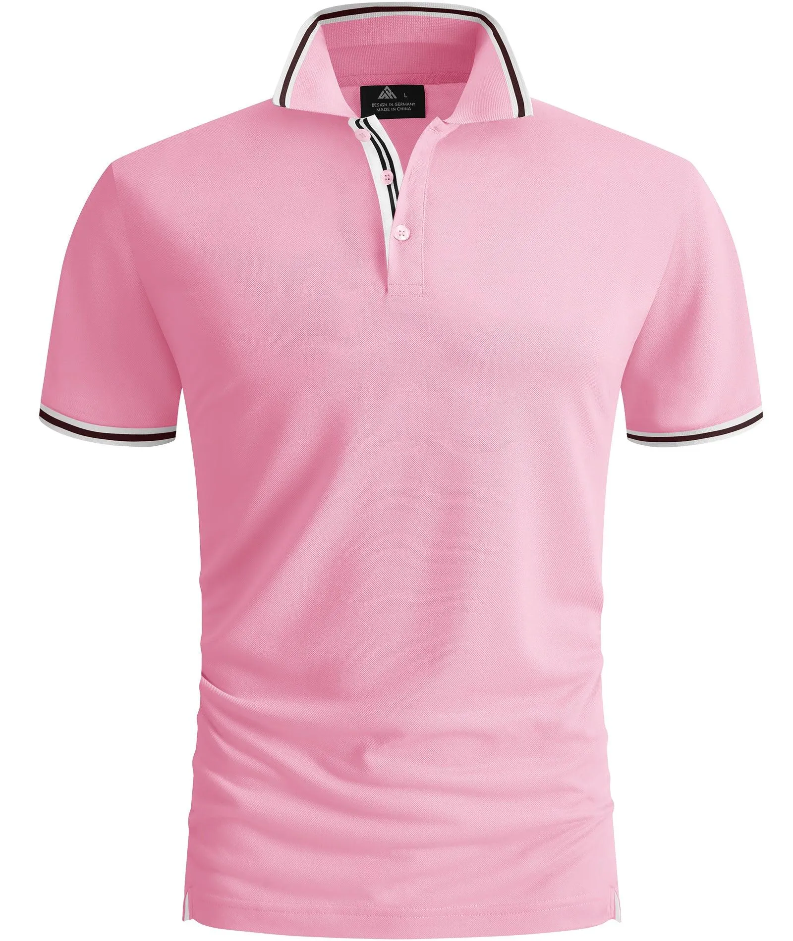 Men's Short Sleeve Button Up Polo Shirt-ZPK007121