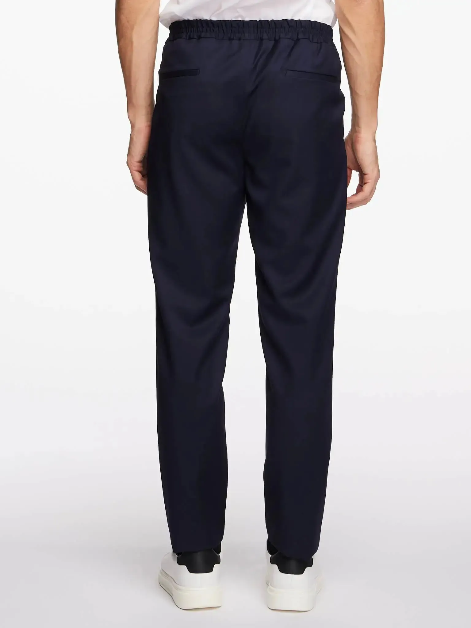 Men's Wool Positano Pant In Dark Navy