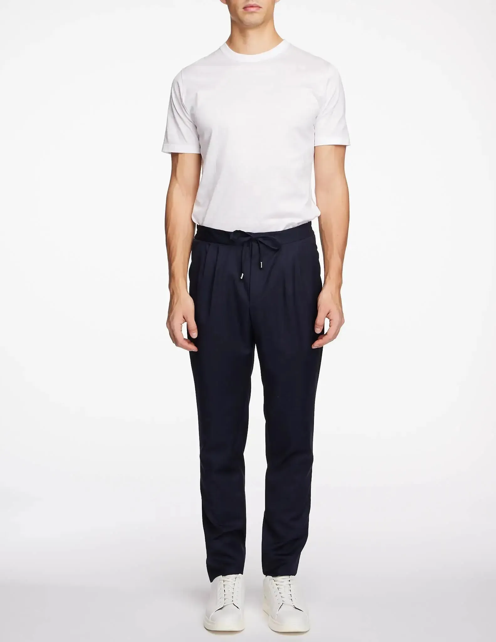 Men's Wool Positano Pant In Dark Navy