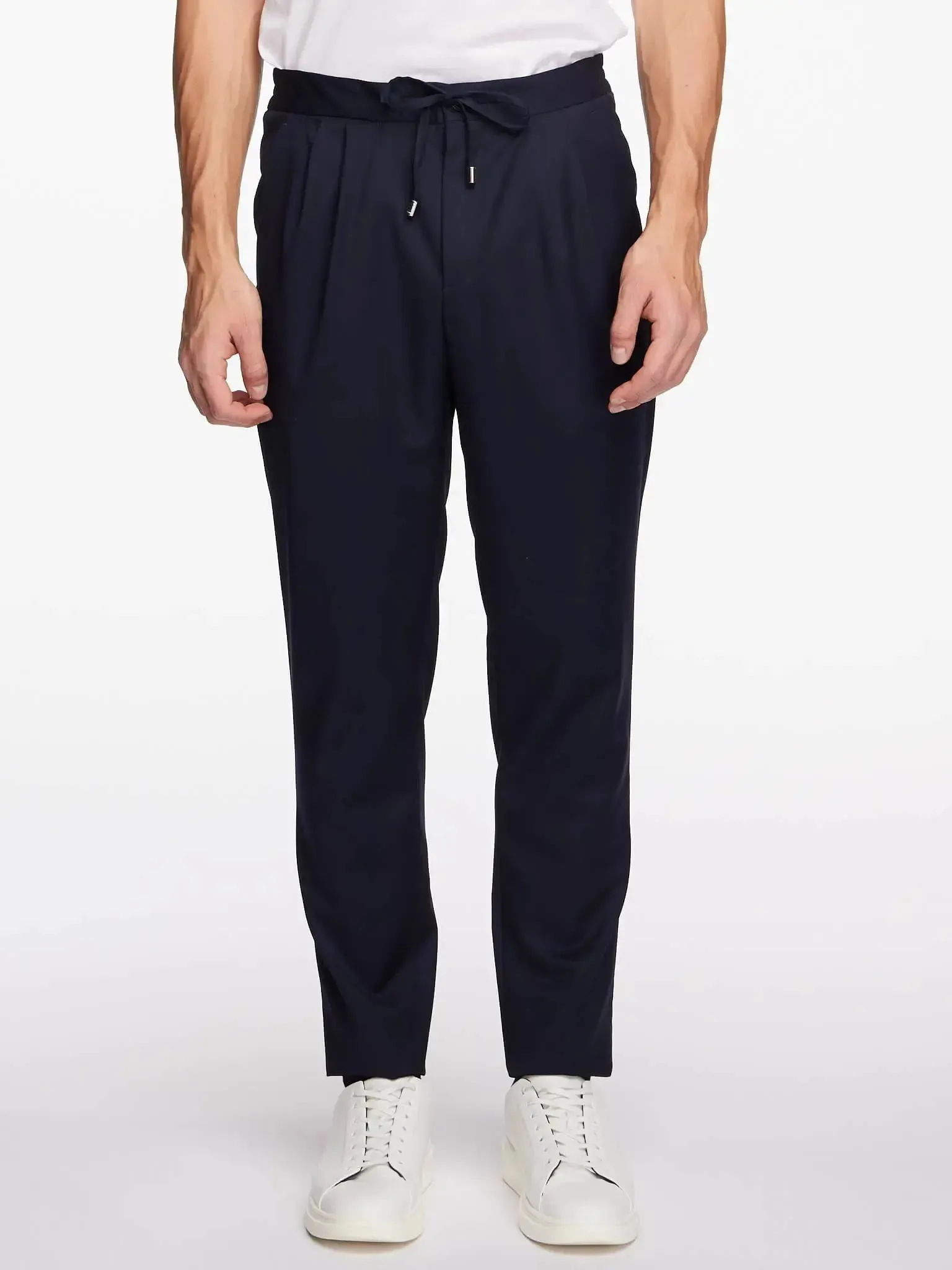 Men's Wool Positano Pant In Dark Navy