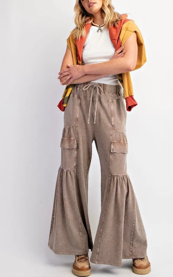 Mineral Washed Terry Knit Pants by Easel