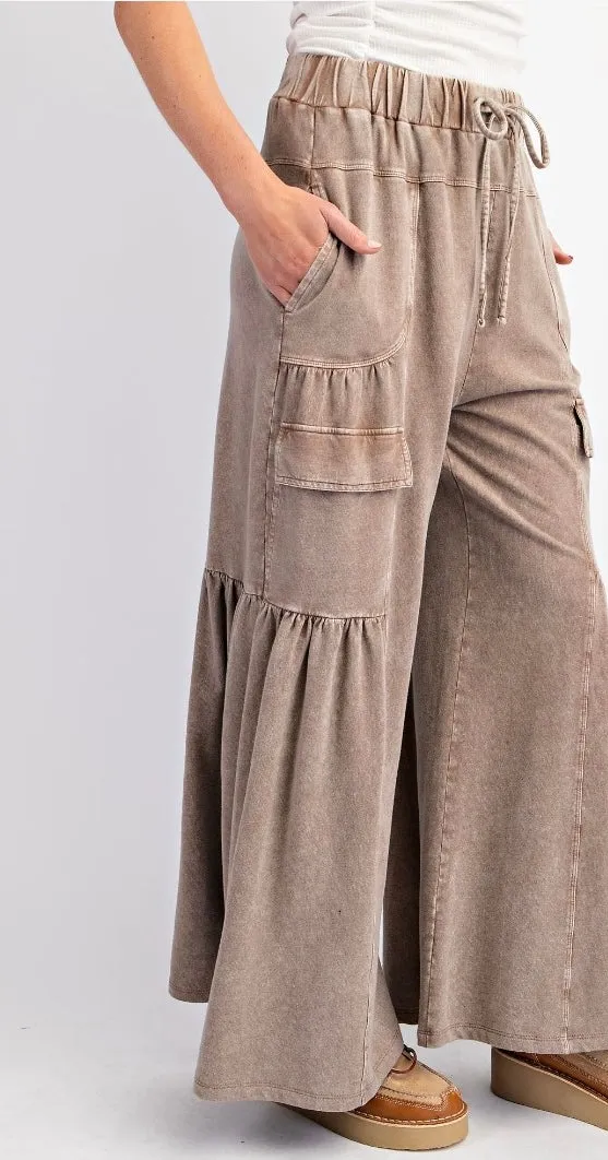 Mineral Washed Terry Knit Pants by Easel