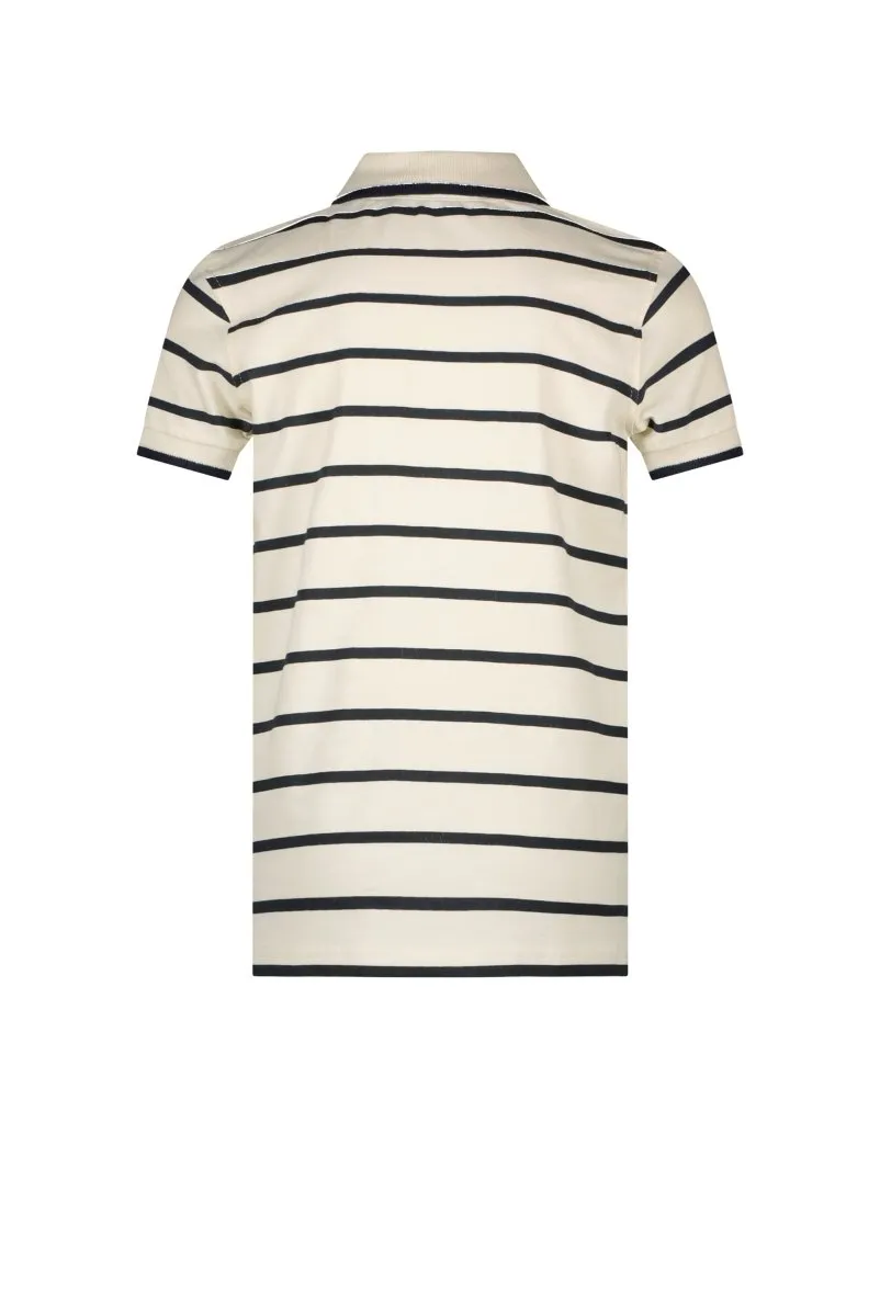 NEILY striped polo Off white-Navy