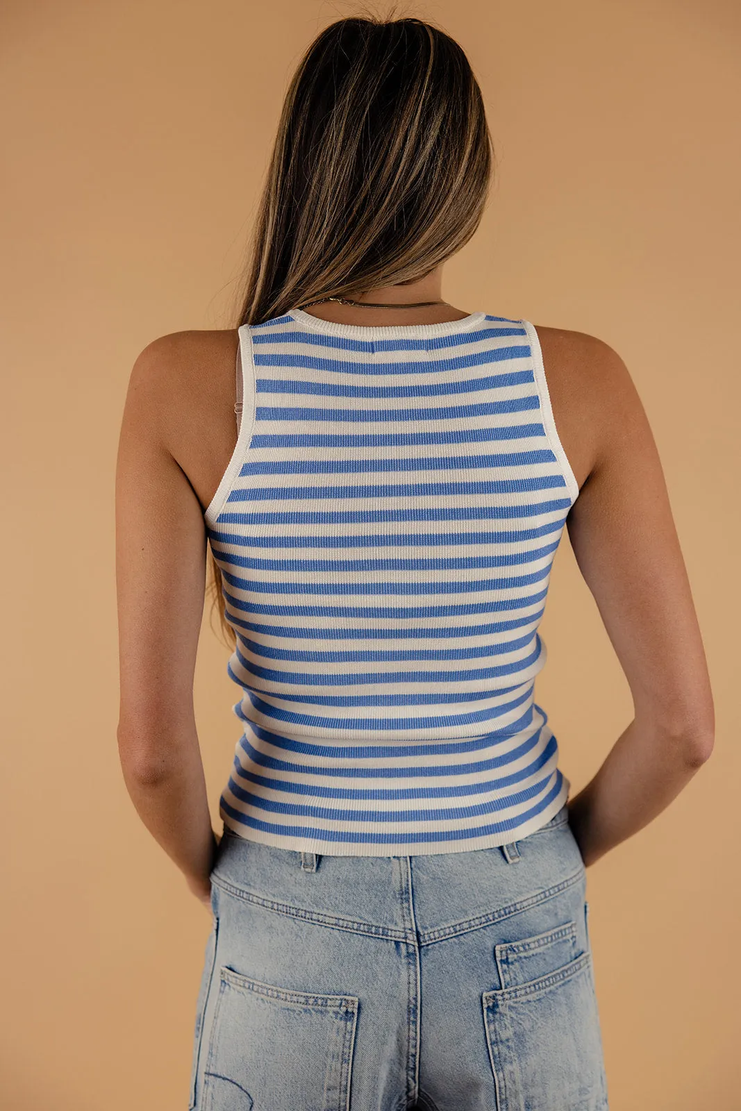Next Week Striped Sweater Tank