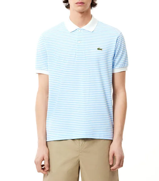 Original L.12.12 Striped Cotton Polo Shirt  White/Overview