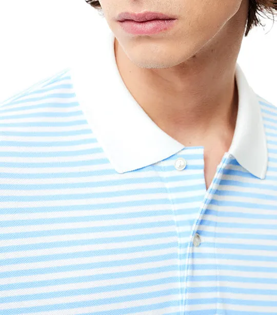 Original L.12.12 Striped Cotton Polo Shirt  White/Overview