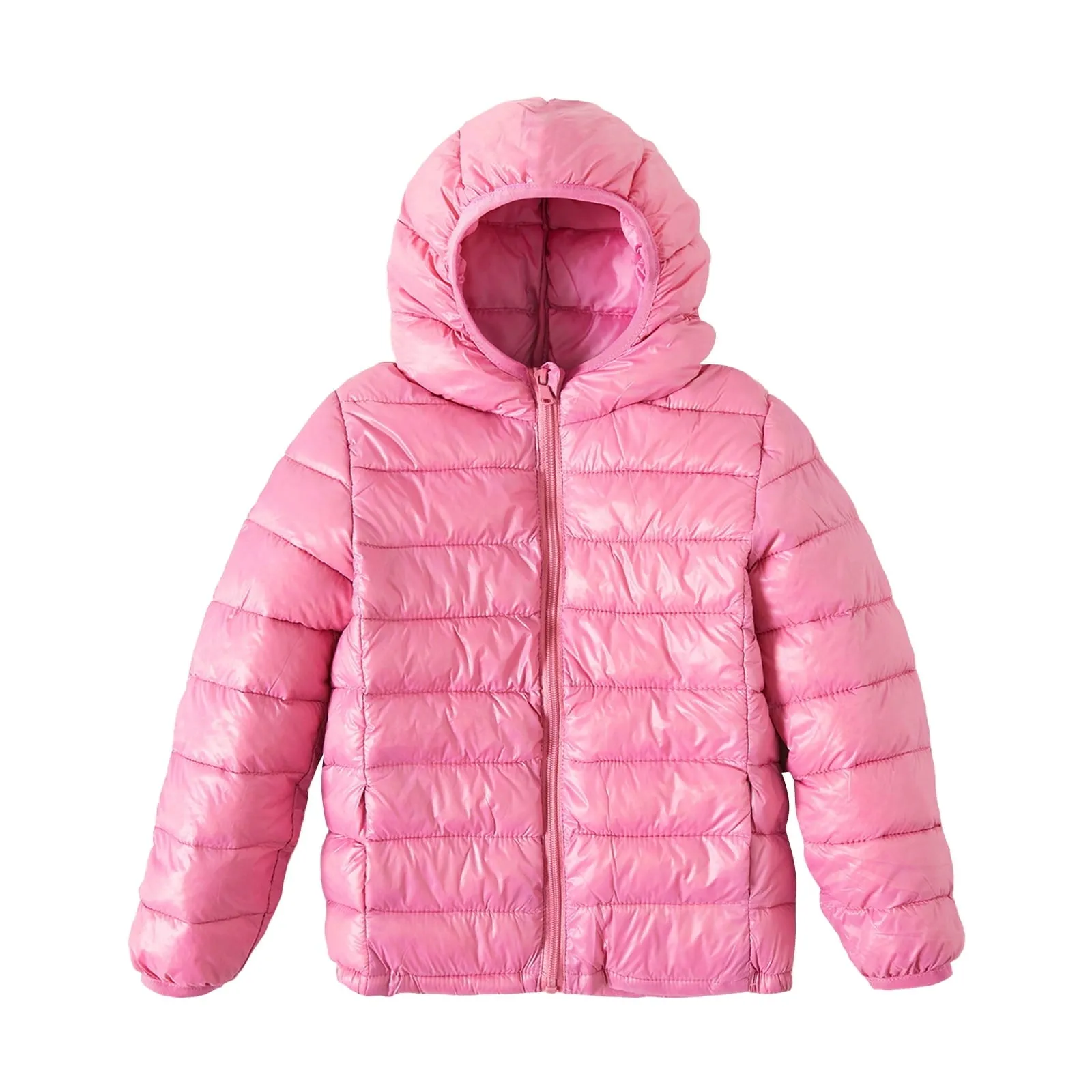 PatPat Kid Boys Girls Puffer Jacket Lightweight Zipper Winter Coat Size 4-13