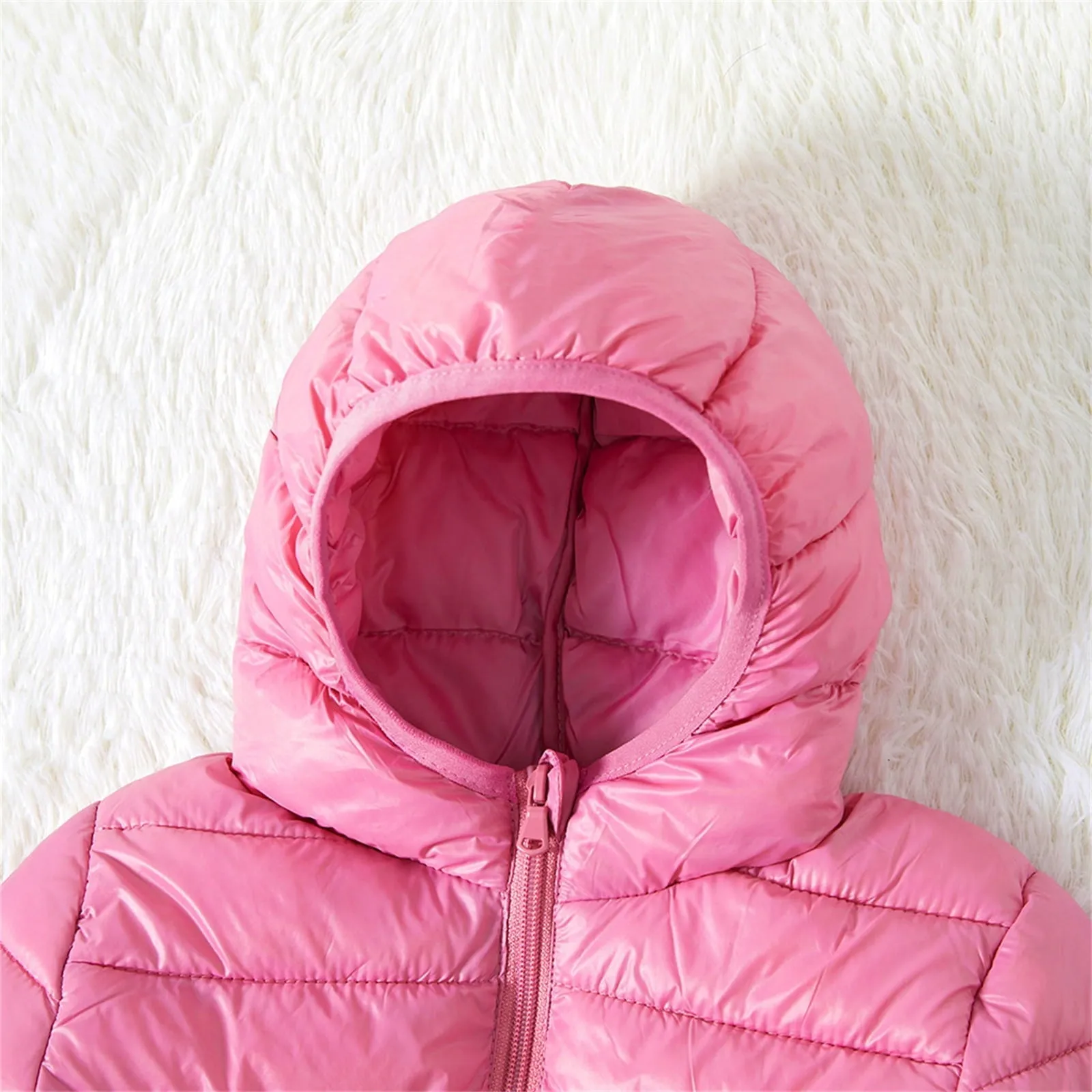 PatPat Kid Boys Girls Puffer Jacket Lightweight Zipper Winter Coat Size 4-13