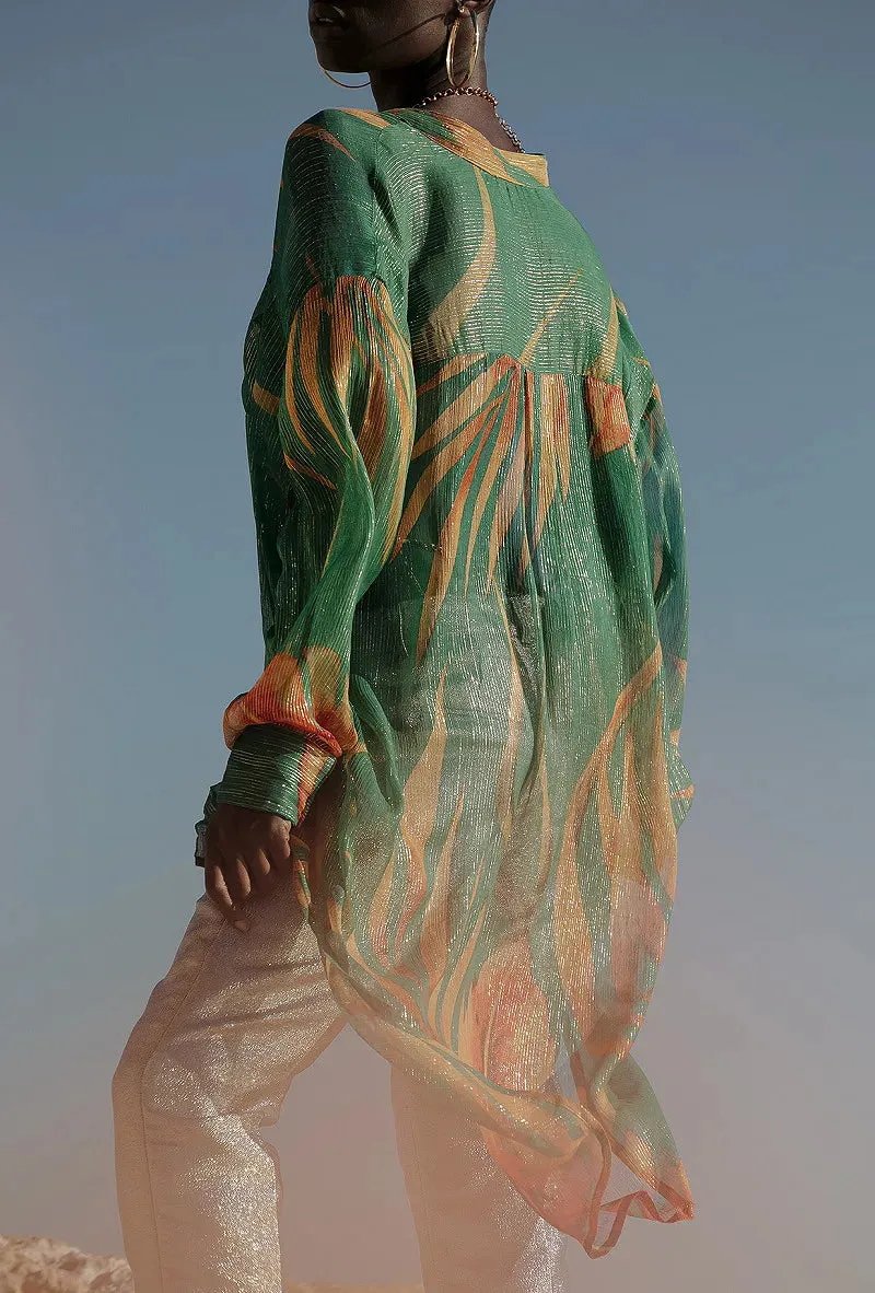 Phoebe Blouse - Palm Print