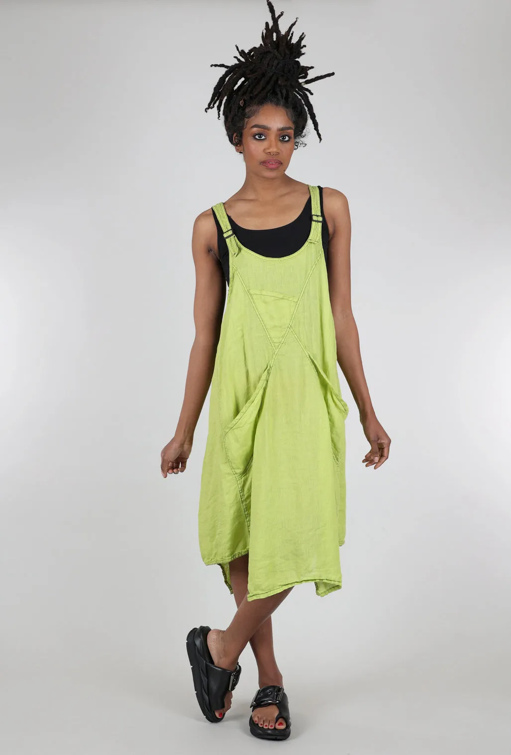Pismo Overall Dress, Chartreuse