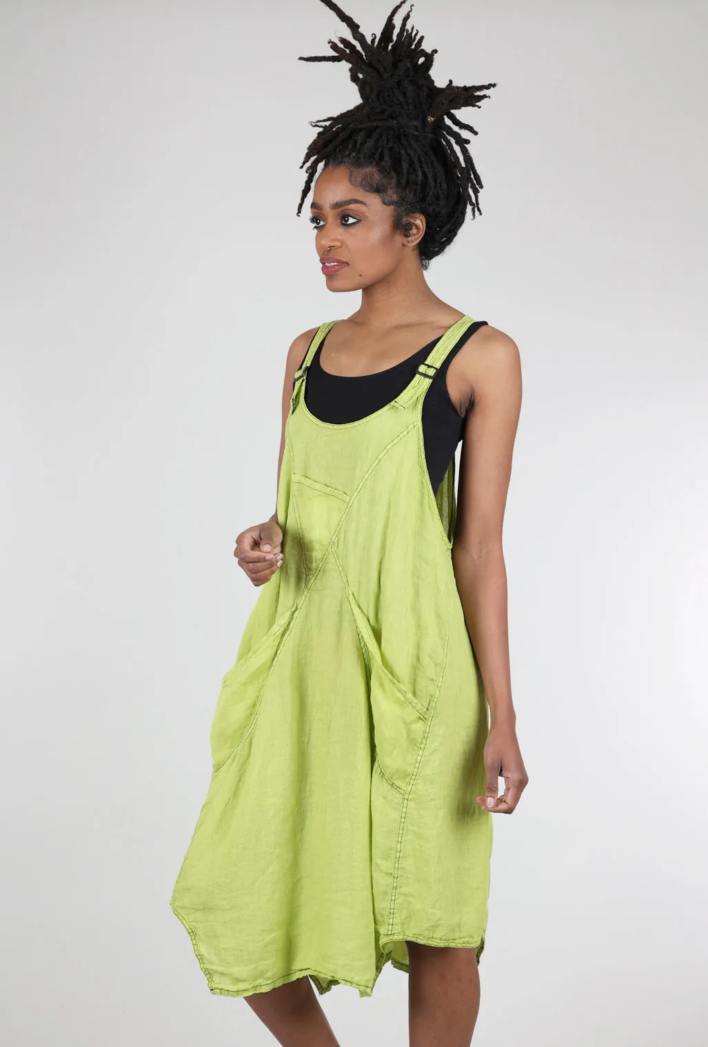 Pismo Overall Dress, Chartreuse