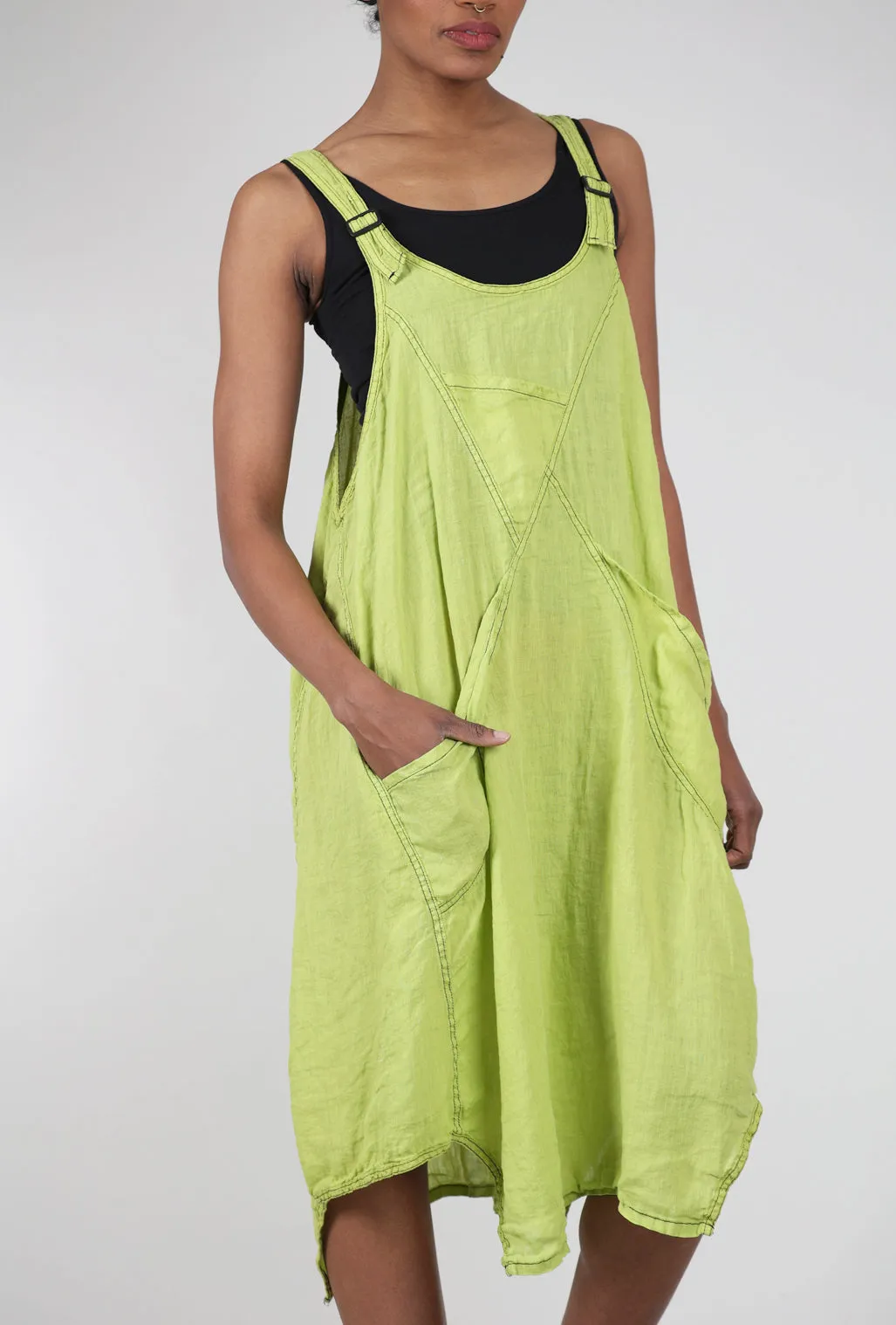Pismo Overall Dress, Chartreuse
