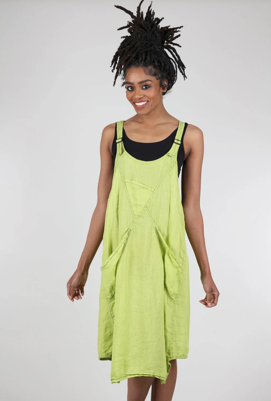 Pismo Overall Dress, Chartreuse
