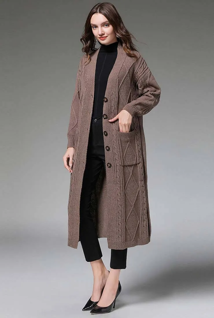 Plus Size Loose Long Cardigan Sweater