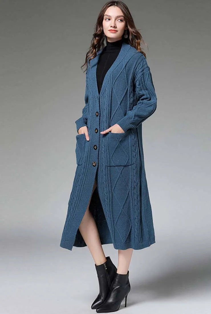Plus Size Loose Long Cardigan Sweater