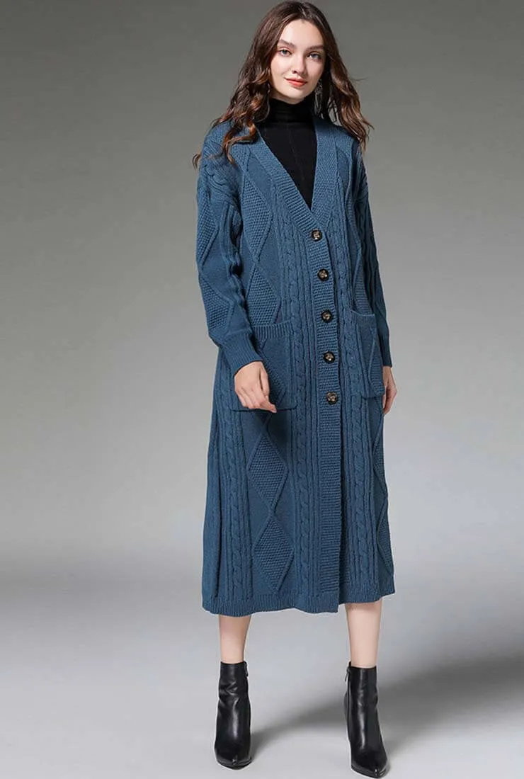 Plus Size Loose Long Cardigan Sweater
