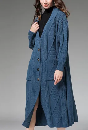 Plus Size Loose Long Cardigan Sweater