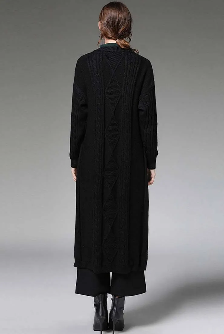 Plus Size Loose Long Cardigan Sweater