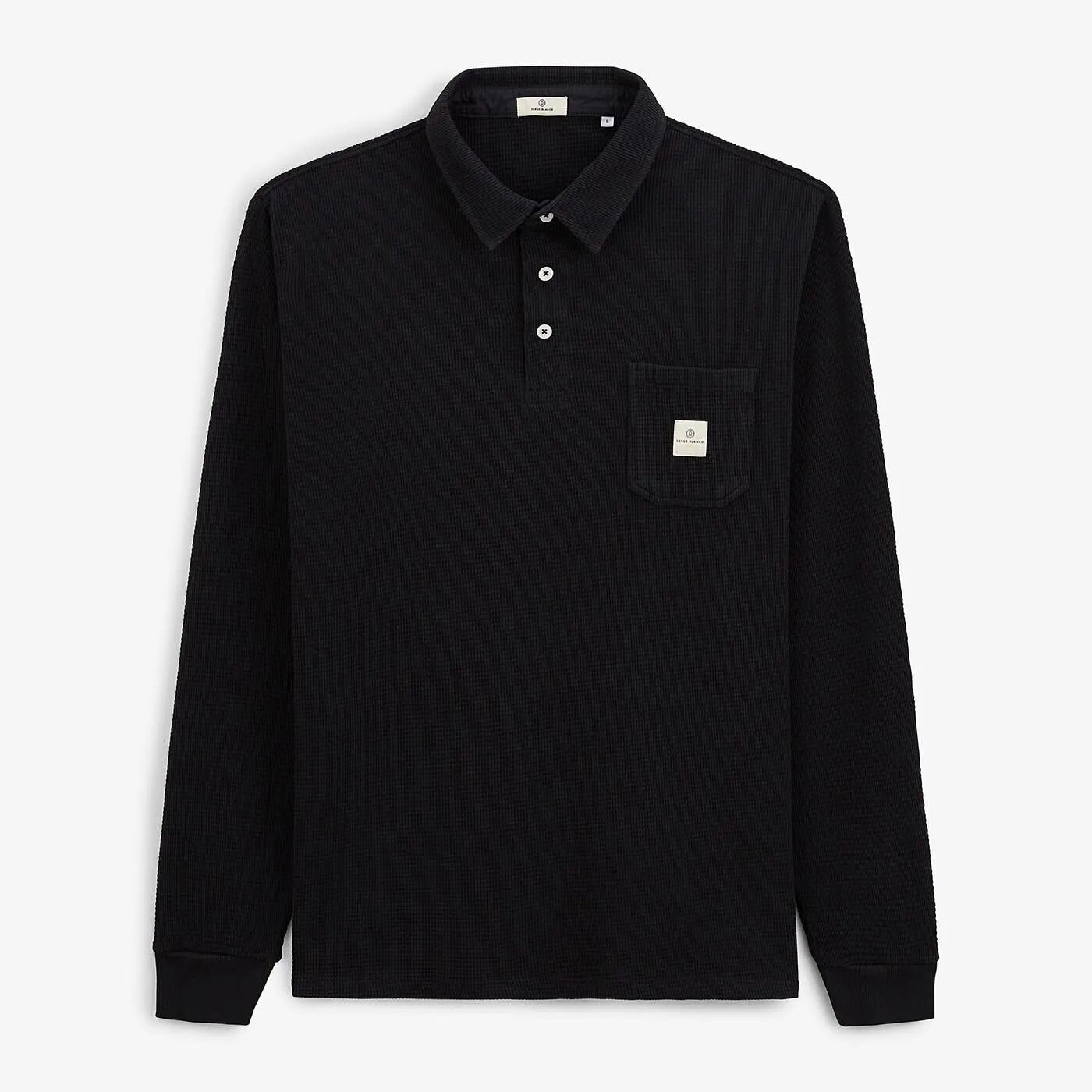 Polo Logano gaufré noir