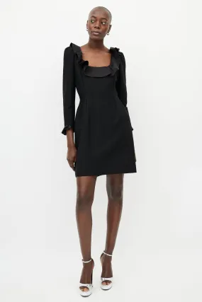Pre-Fall 2011 Black Ruffle Midi Dress