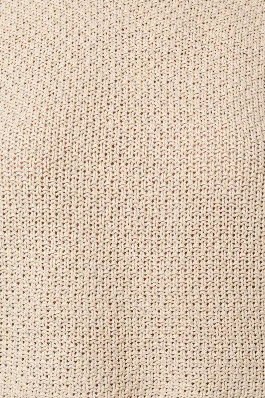Puff Sleeve Round Neck Texture Sweater Top **This item has free shipping.**