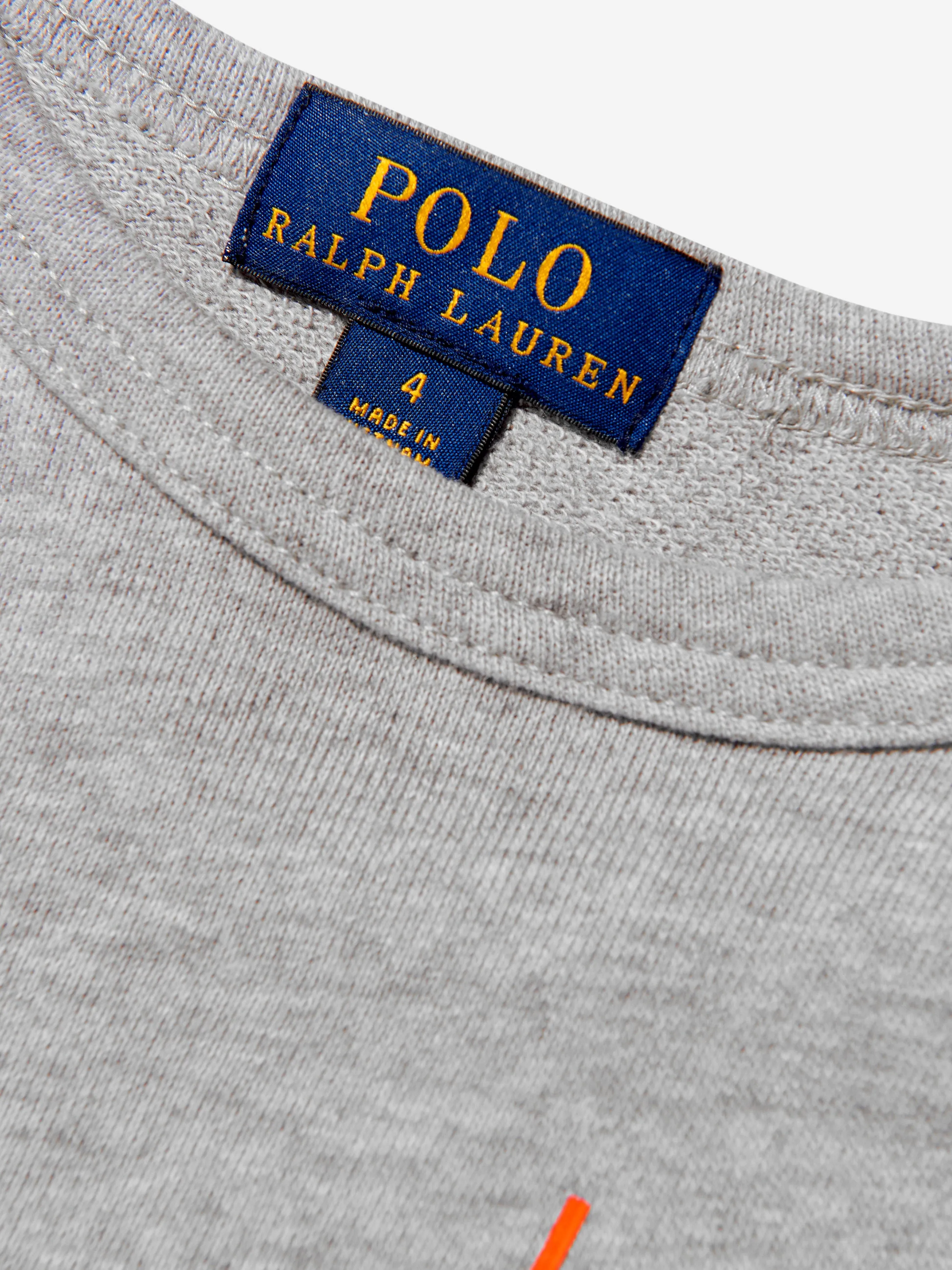 Ralph Lauren Boys Polo Logo Sweatshirt in Grey
