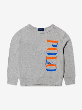 Ralph Lauren Boys Polo Logo Sweatshirt in Grey