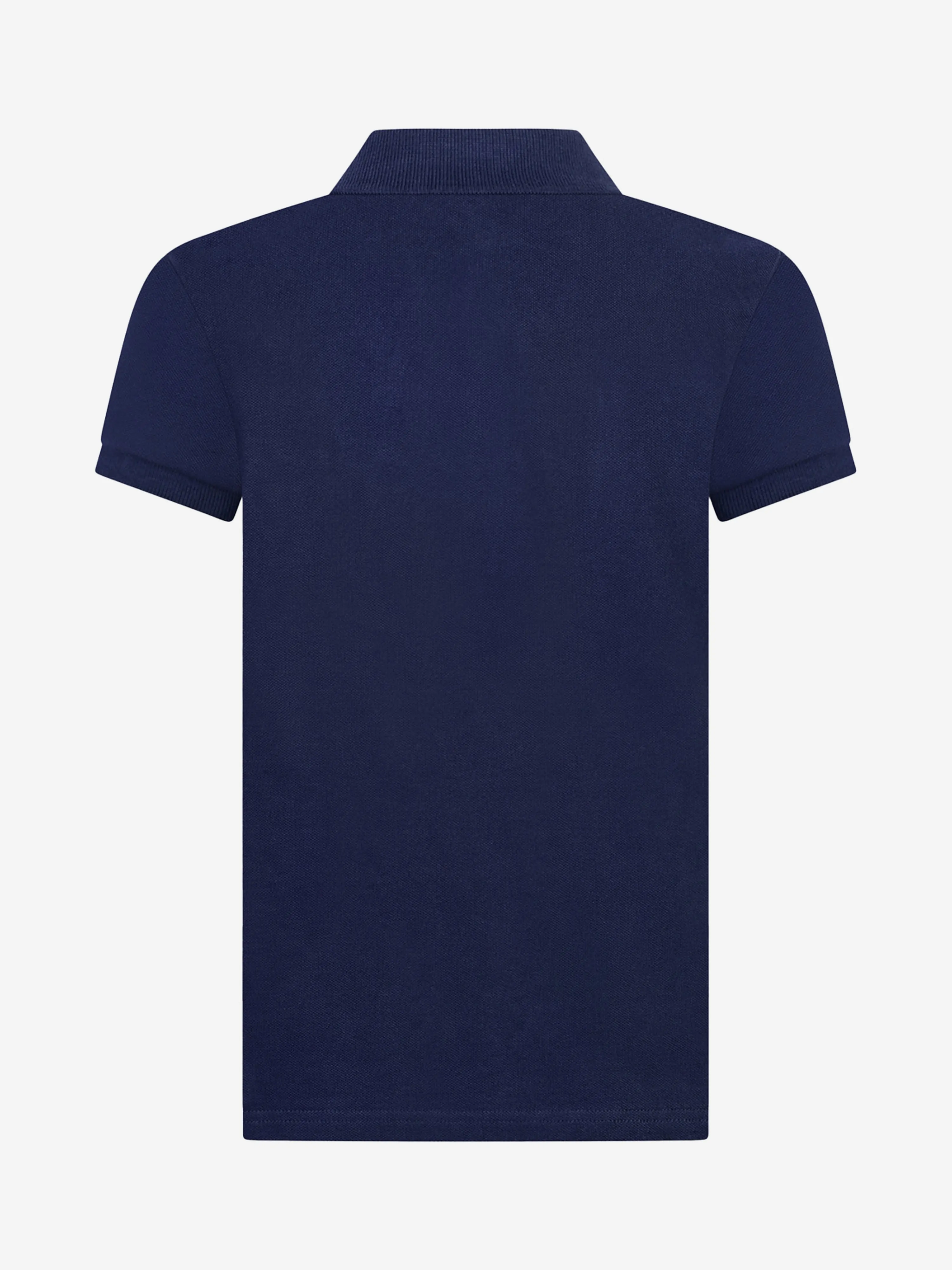 Ralph Lauren Girls Polo Top - Blue Big Pony Polo Top