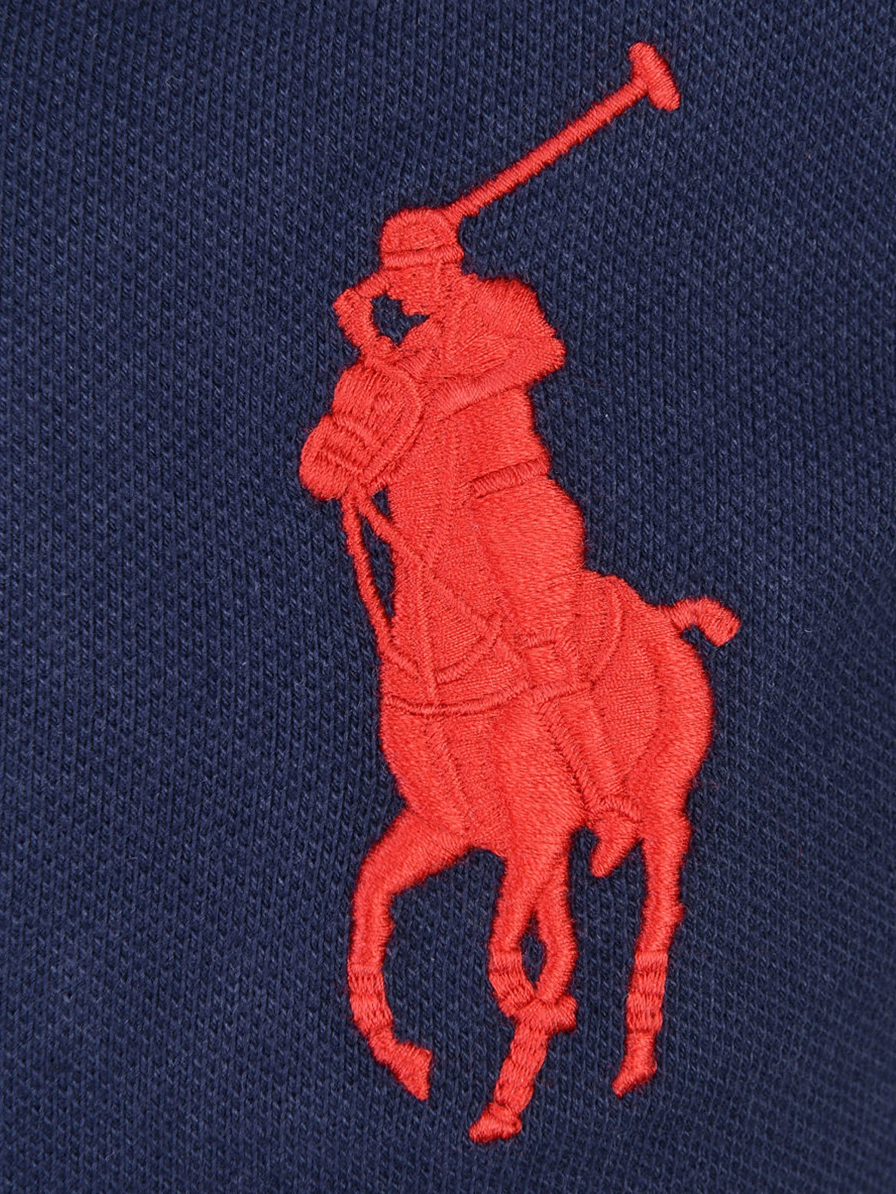 Ralph Lauren Girls Polo Top - Blue Big Pony Polo Top