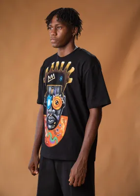 Relaxed fit T-shirt Ft Hand Painted funky Edo boy