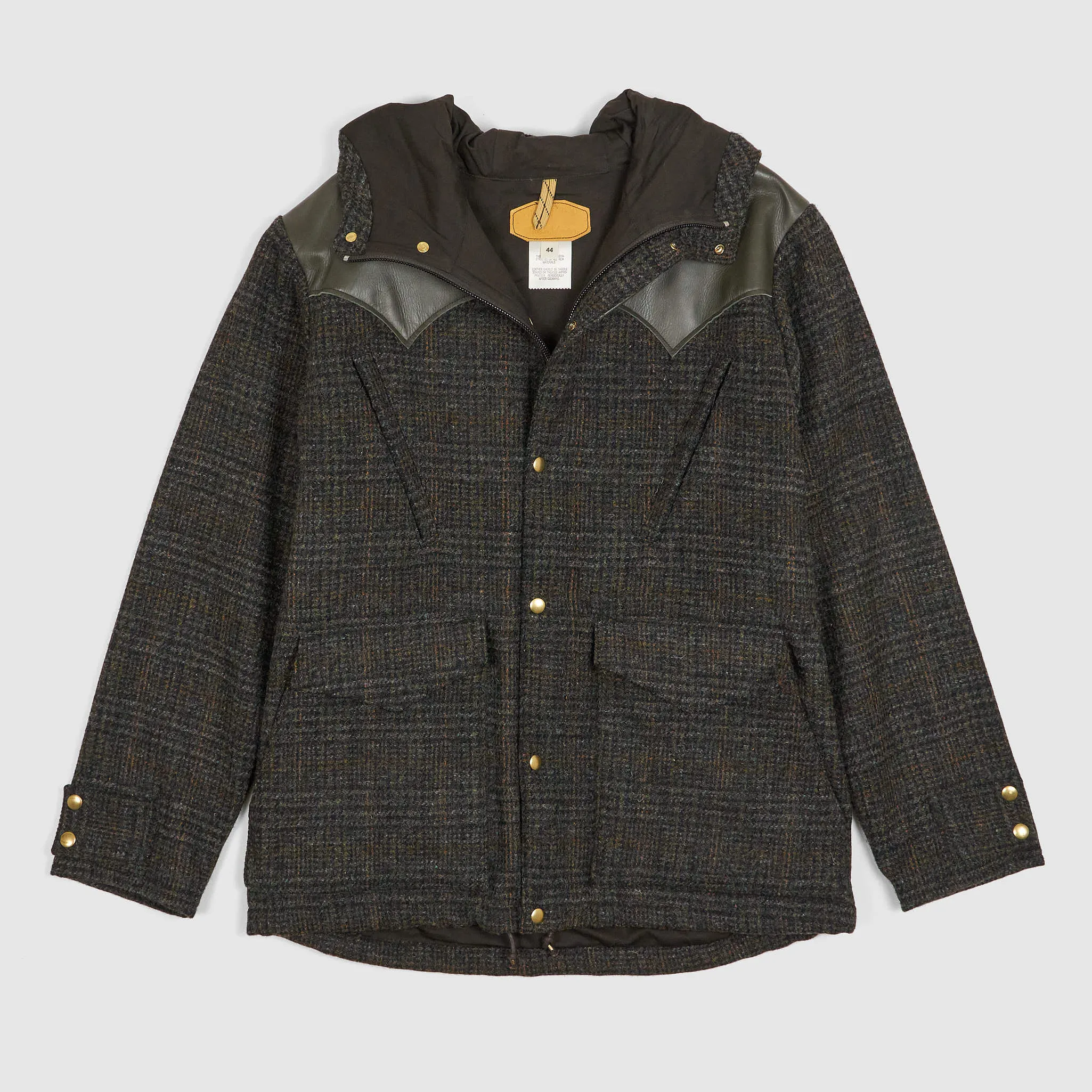 Rocky Mountain Featherbed Harris Tweed Short Parka Jacket wit Hood