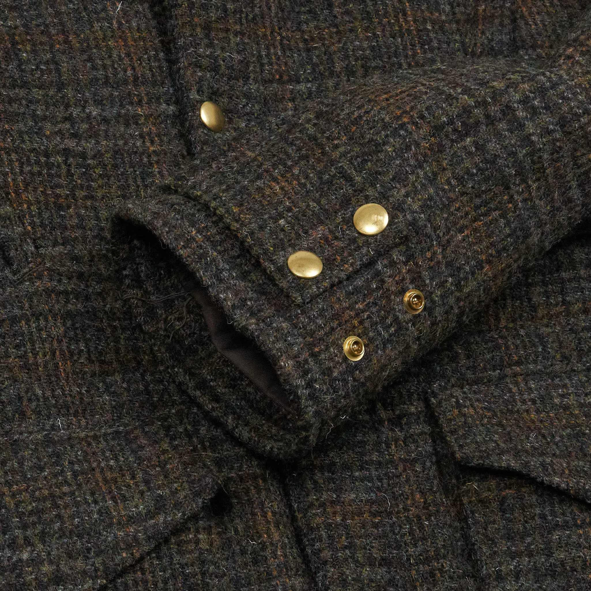 Rocky Mountain Featherbed Harris Tweed Short Parka Jacket wit Hood