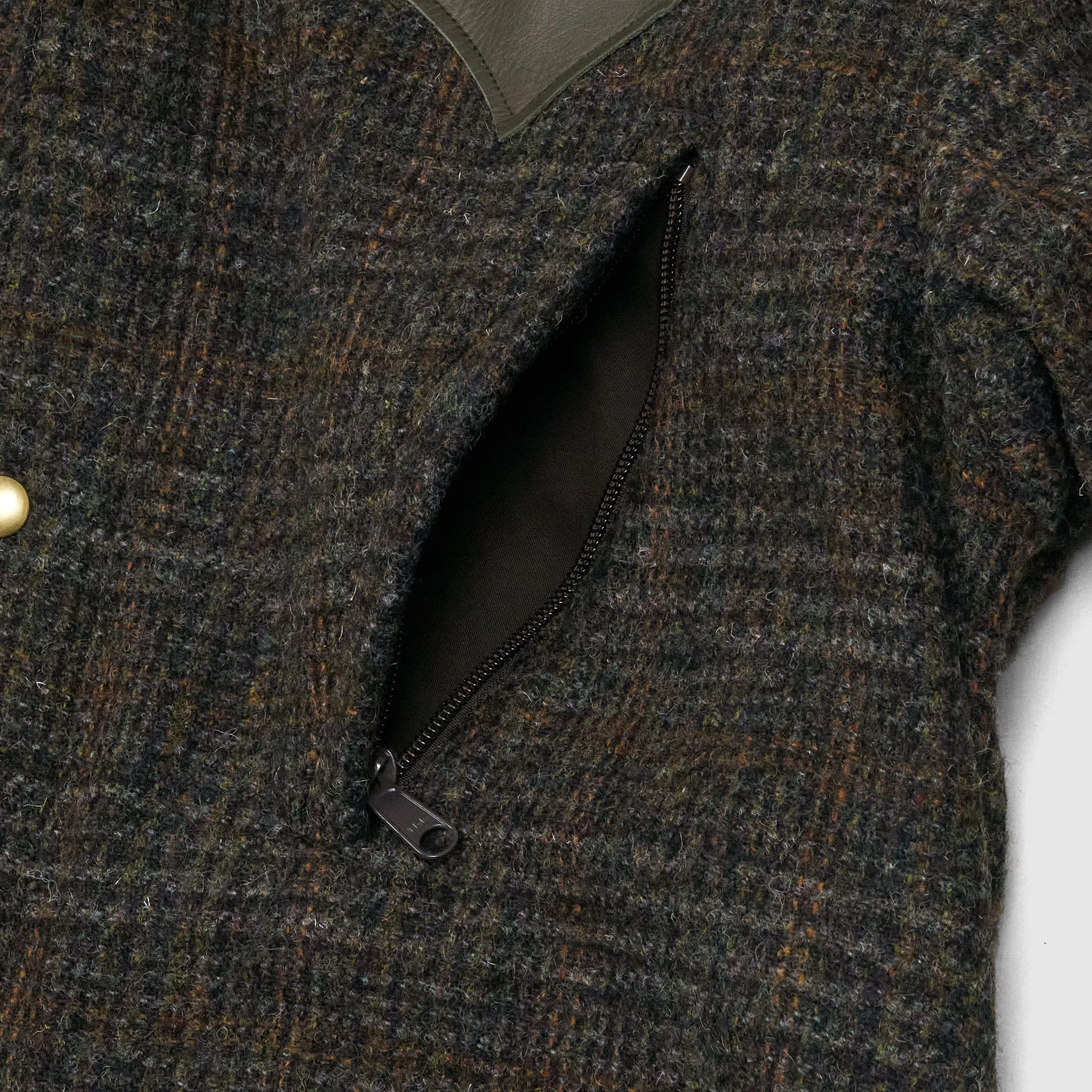 Rocky Mountain Featherbed Harris Tweed Short Parka Jacket wit Hood