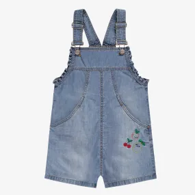 Salopette en denim bleu pâle avec broderie, enfant || Light blue denim overalls with embroidery, child