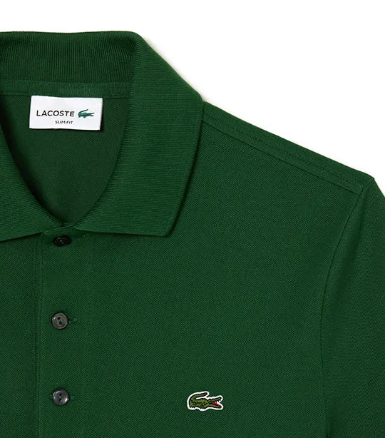 Slim Fit Stretch Piqué Polo Shirt Green