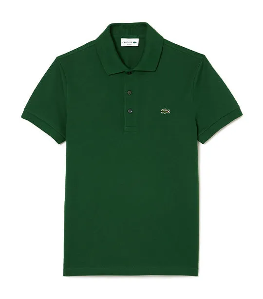 Slim Fit Stretch Piqué Polo Shirt Green