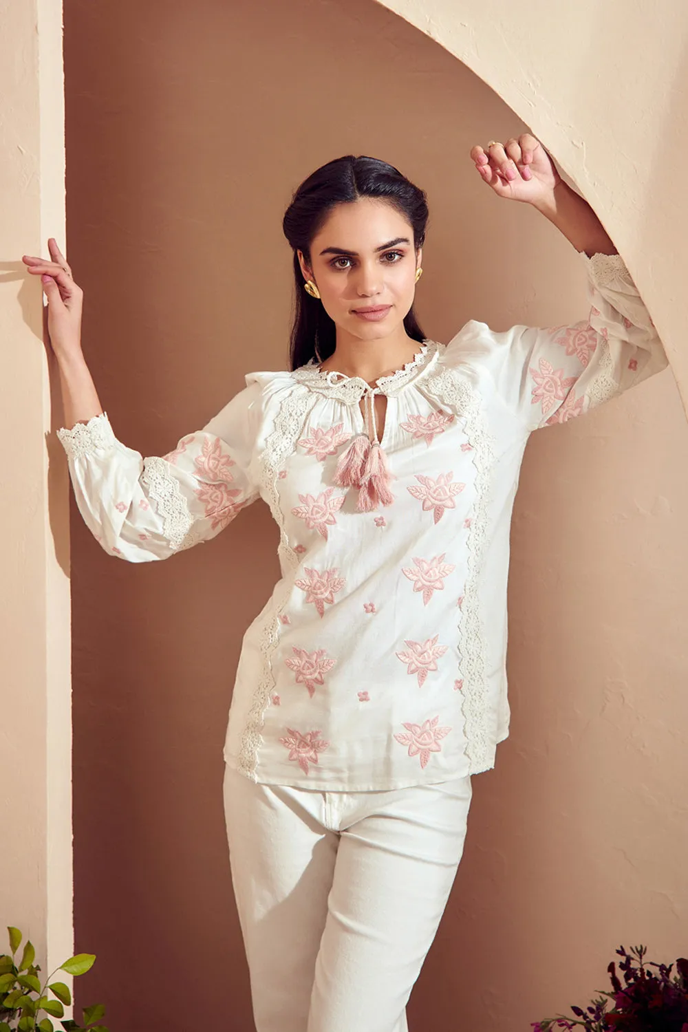 Soft Pastel Bouquet Blouse