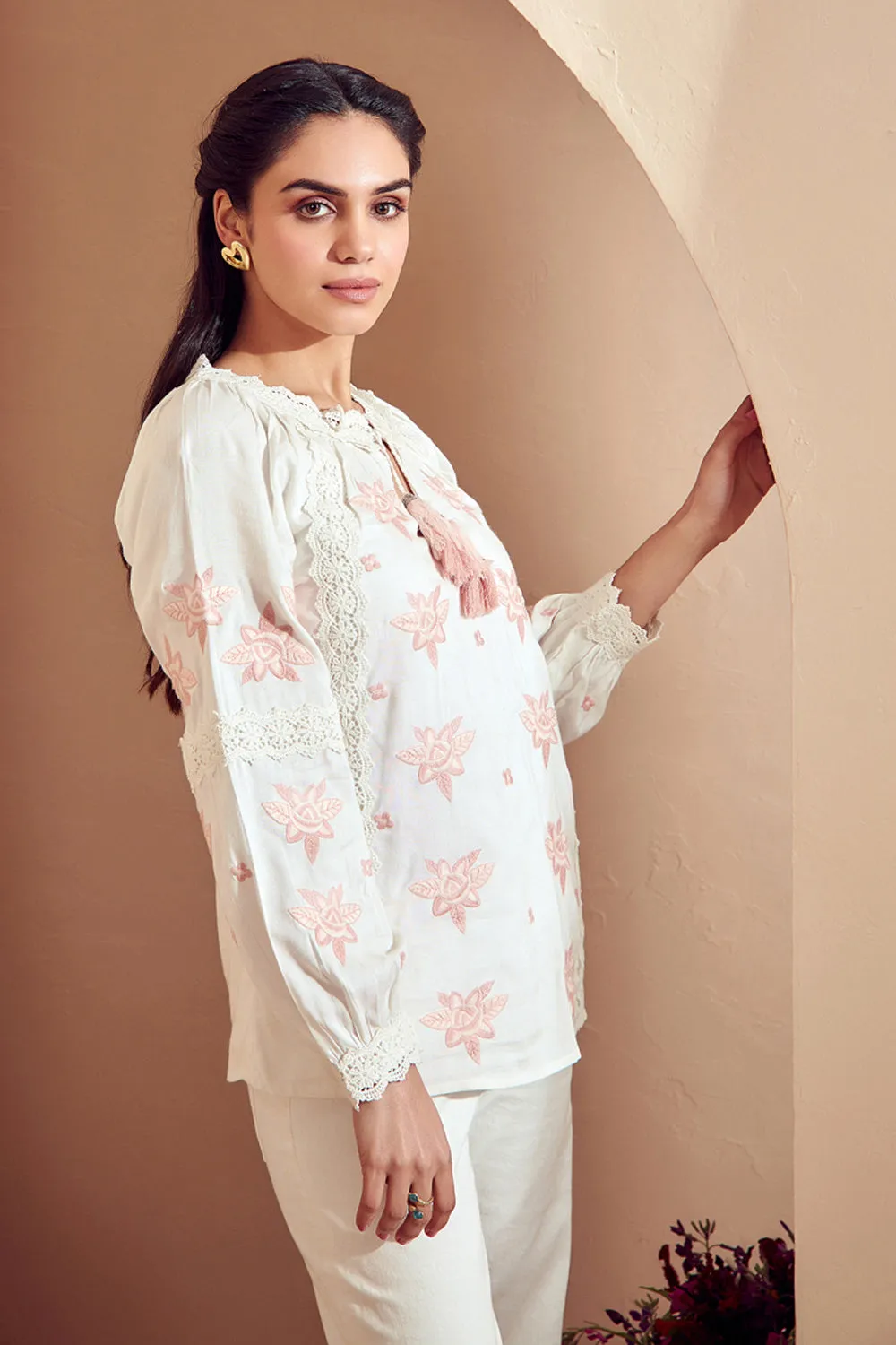 Soft Pastel Bouquet Blouse