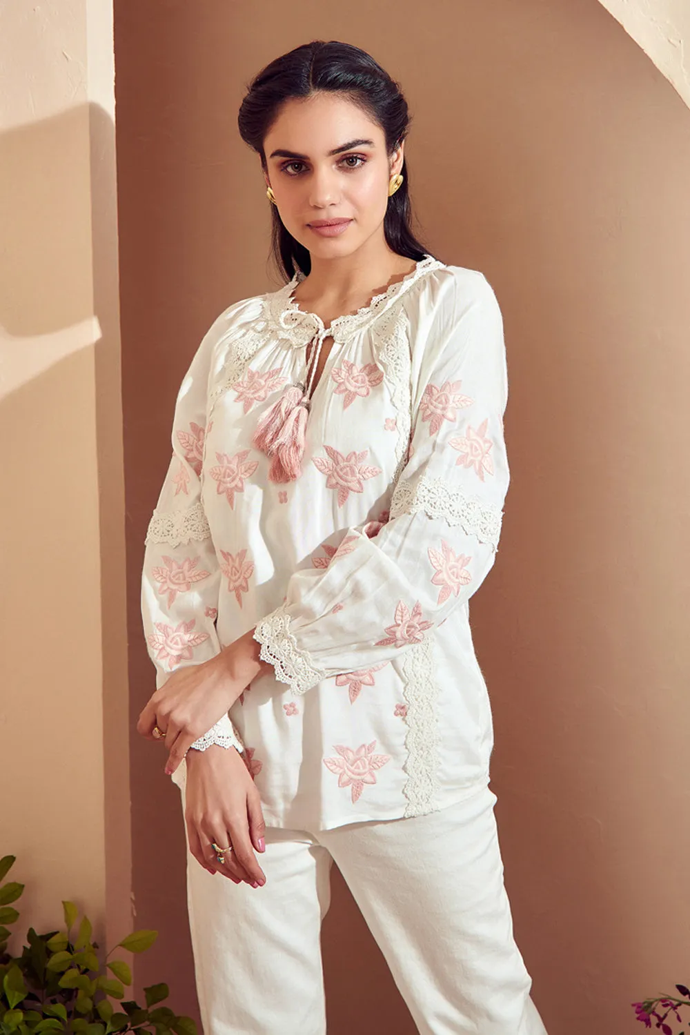 Soft Pastel Bouquet Blouse