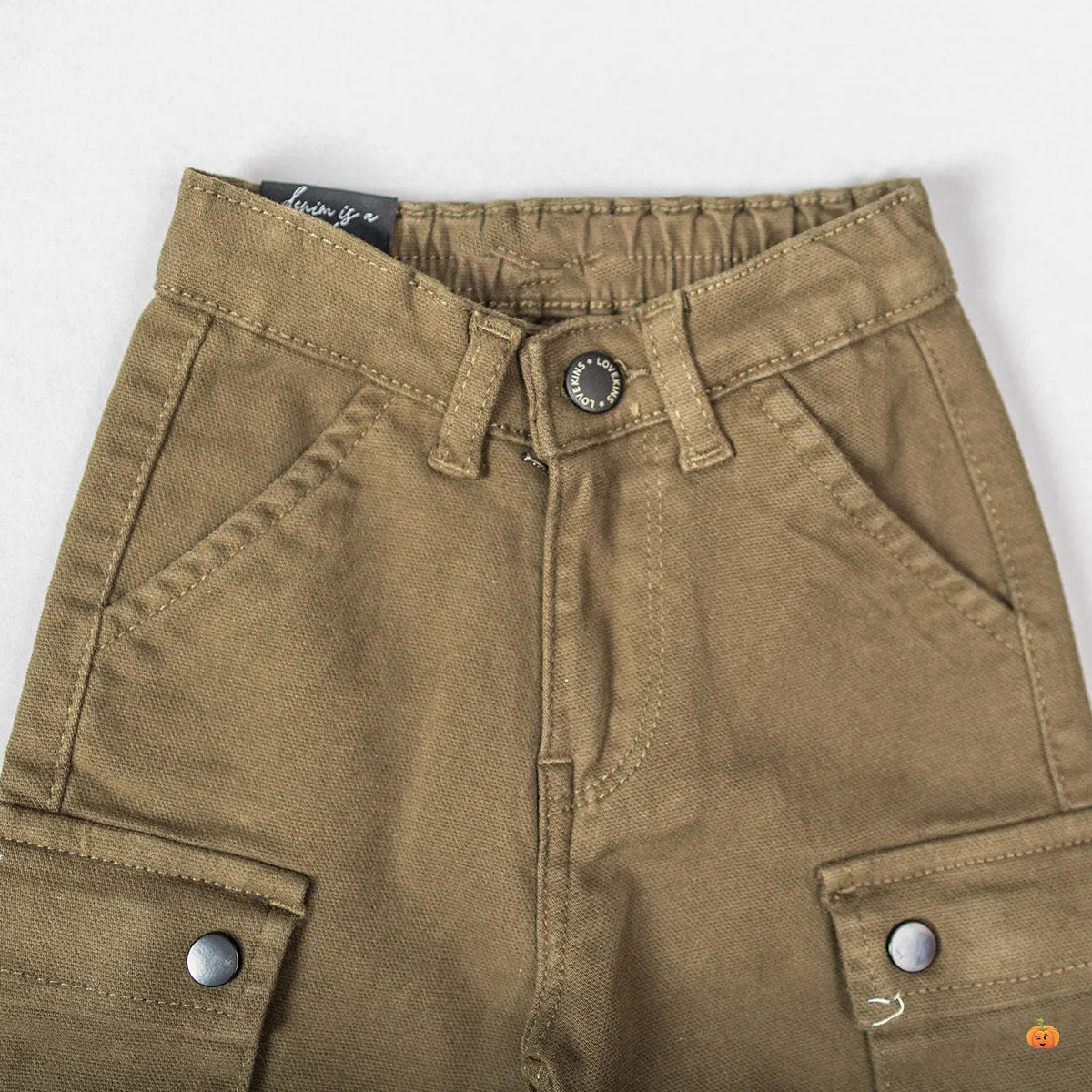 Solid Cargo Pant for Girls