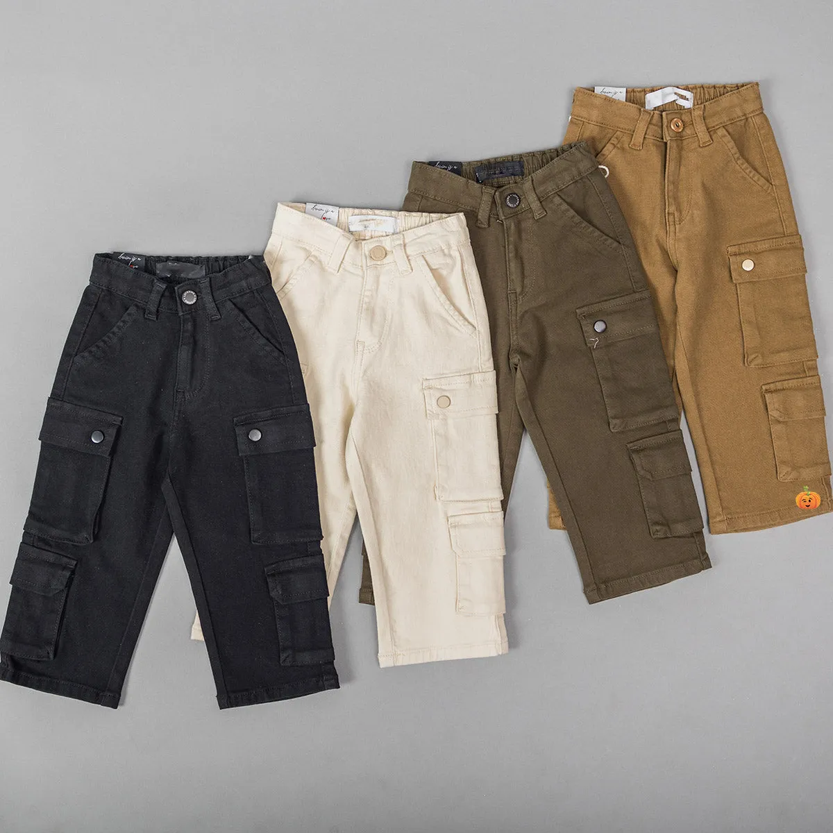 Solid Cargo Pant for Girls