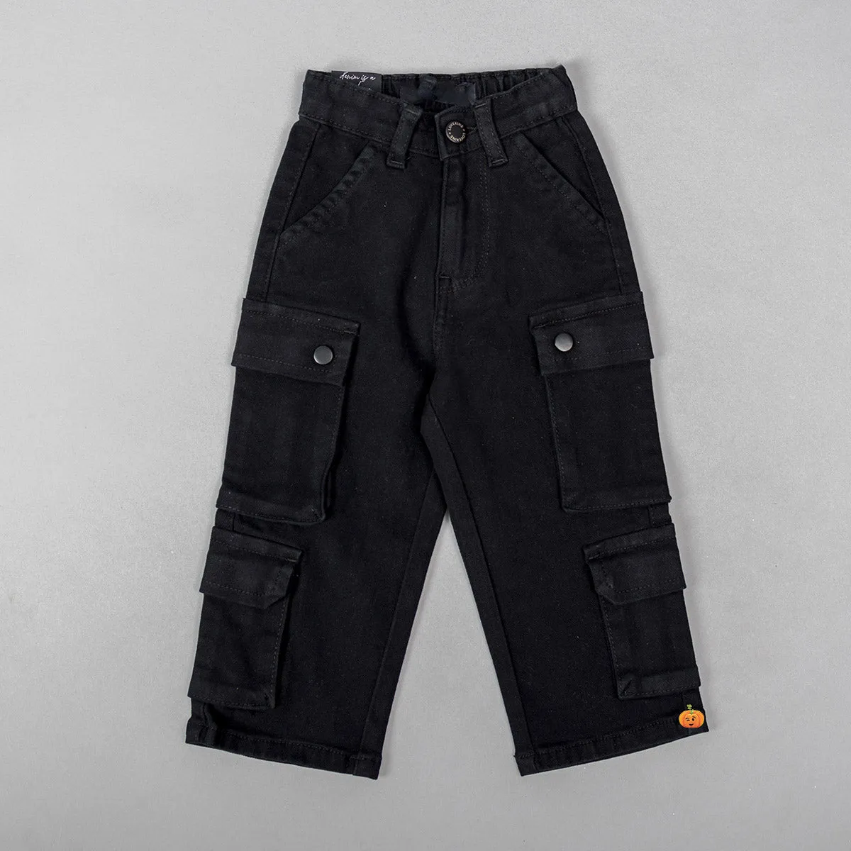 Solid Cargo Pant for Girls